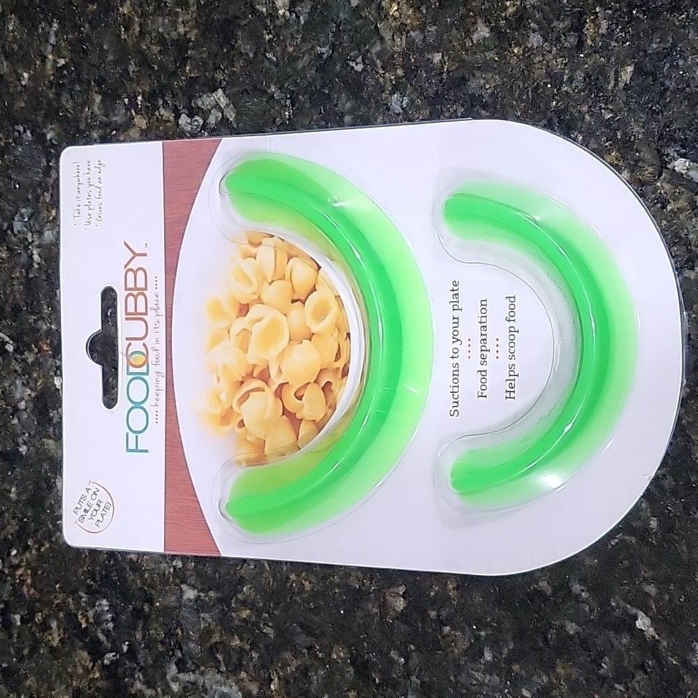 NWT Plate Divider 2 PACK Green - Food Separator - Food Safe Silicone